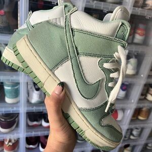 Green and White Dunk High-Top